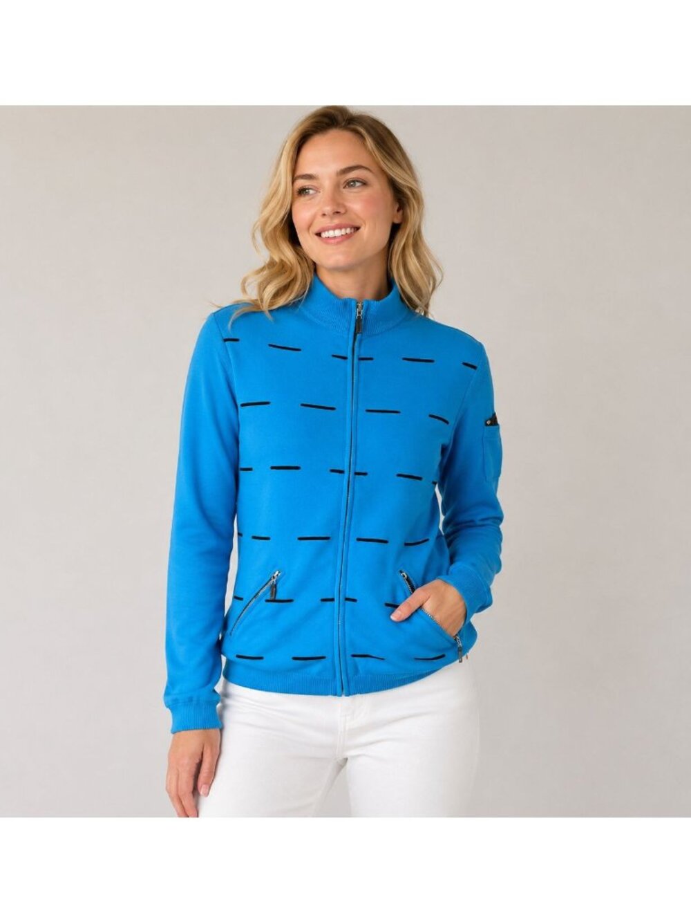 Jamie Sadock Track Jacket Full Zip Blue Athletic Women's Size S